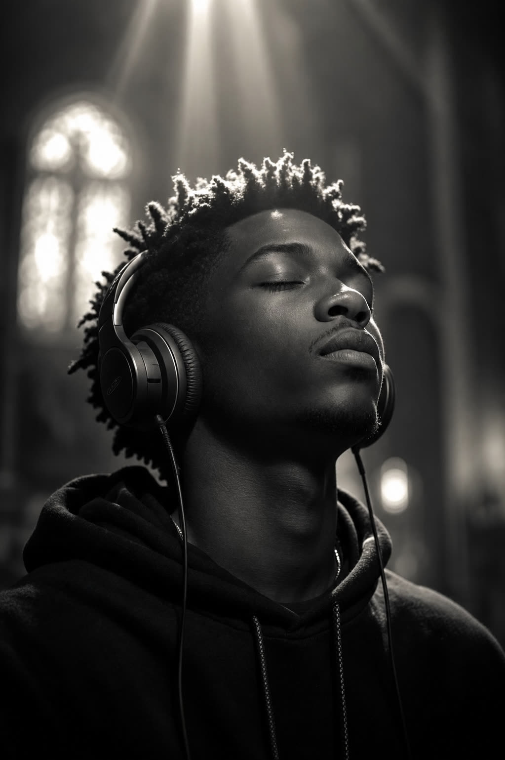 A worshipper in deep prayer and meditation